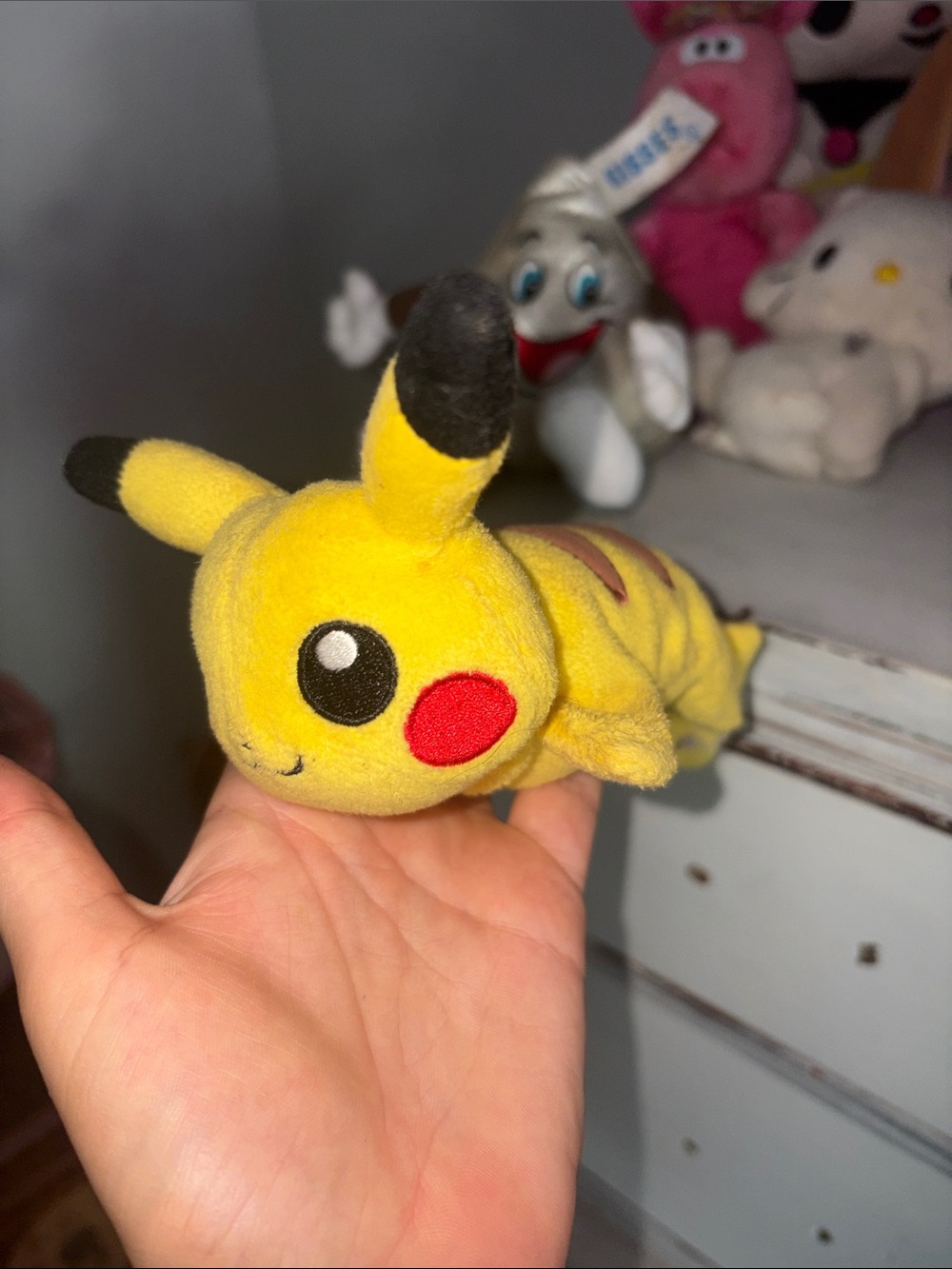 Pokemon Yellow Pikachu Plush with Red Cheeks and Black Ear Tips